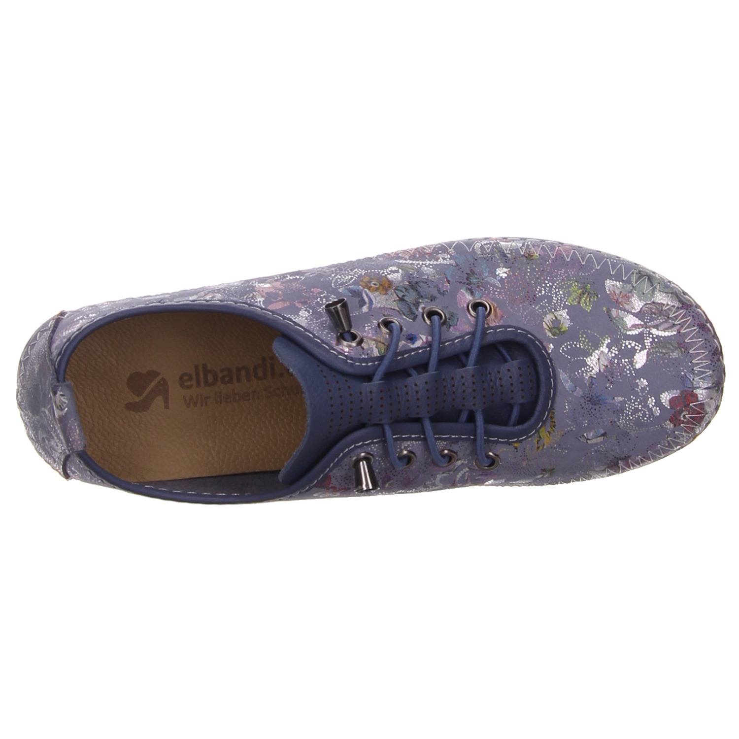 elbandi Slipper 400 1654 blue flowered