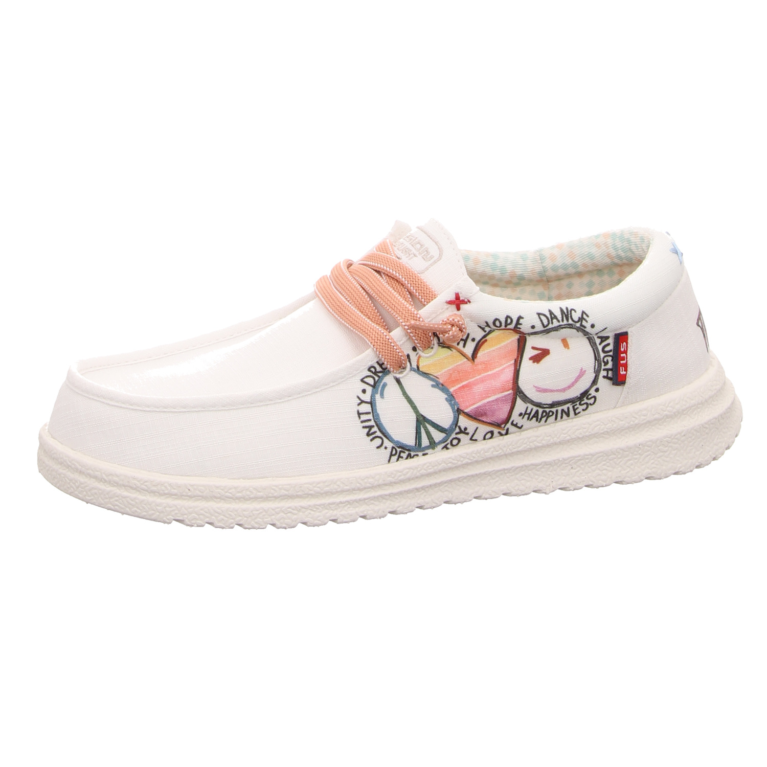 Fusion Slipper weiß Fusion Fusion 2-2-2-0107-9923 graffiti peace