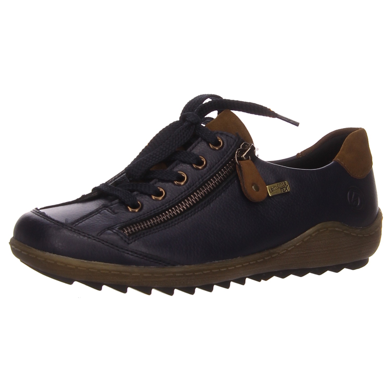 Remonte Schnürhalbschuh blau