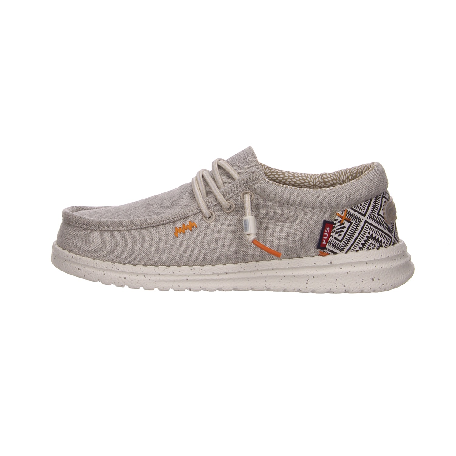 Fusion Schnürschuhe Emma fine canvas beige