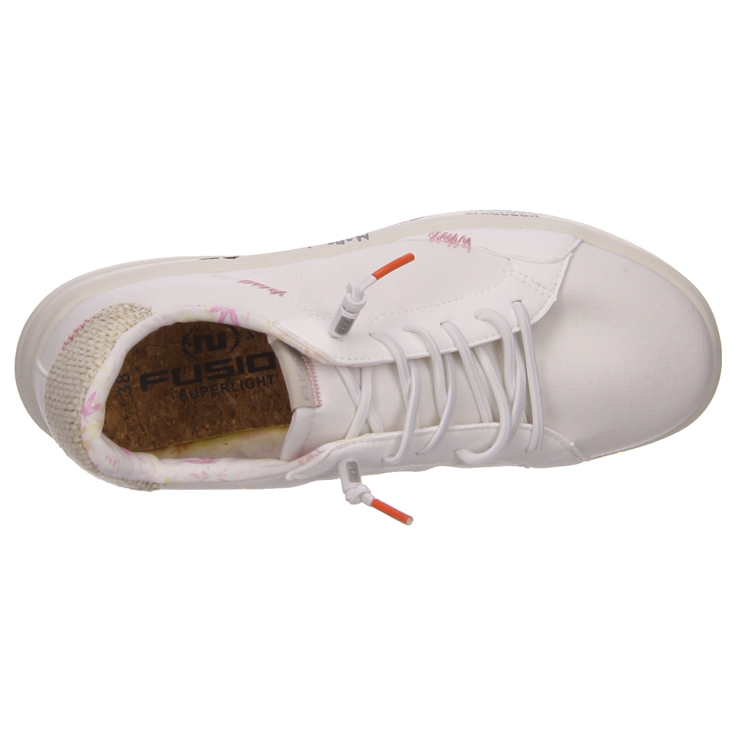 Fusion Schnürschuhe Alexa washed canvas white