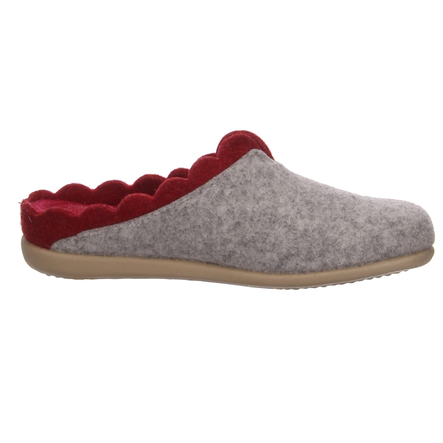 Scandi Hausschuhe 209-0118 grau/rot