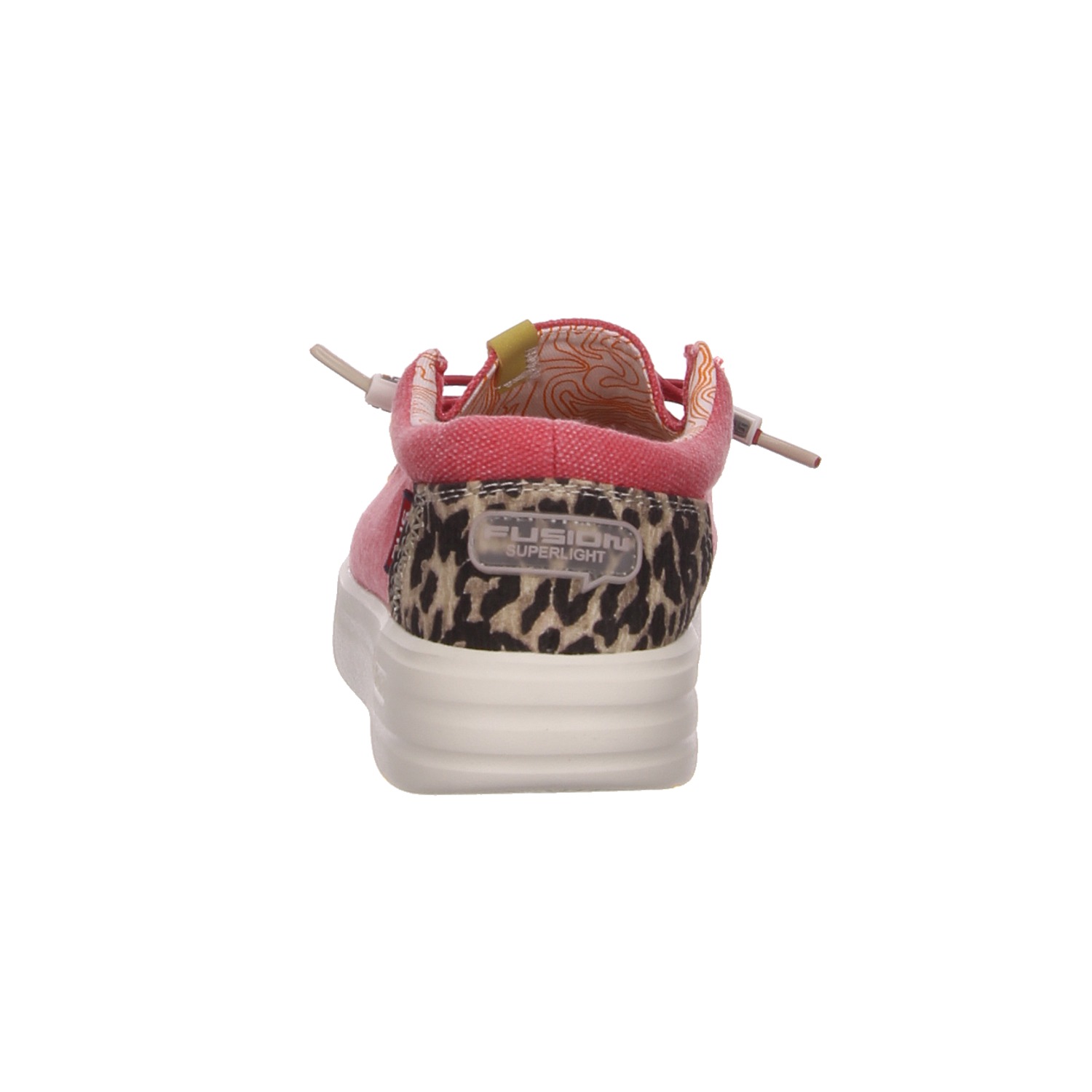 Fusion Slipper rot Fusion Schnürschuhe Lily washed canvas scarlet