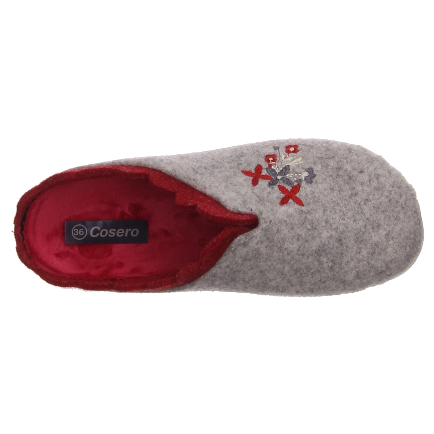 Scandi Hausschuhe 209-0118 grau/rot