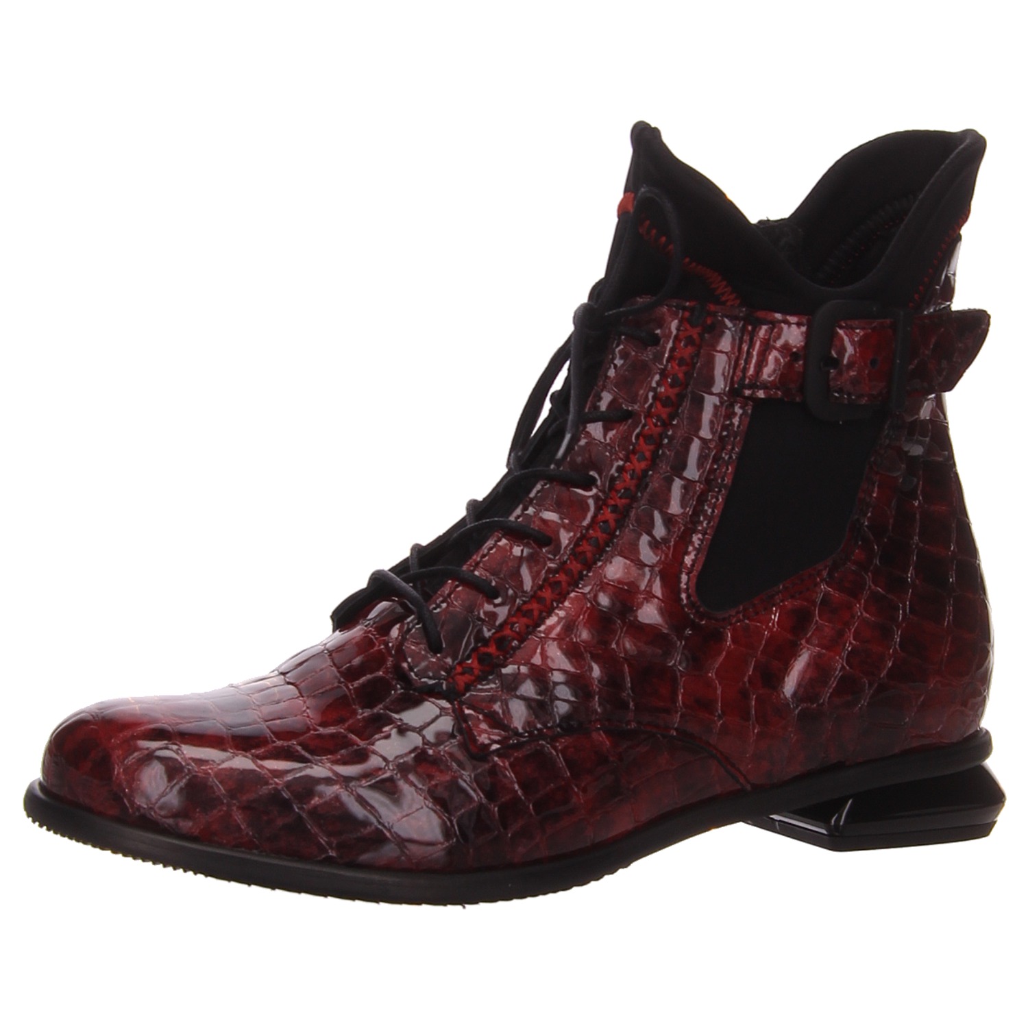 Simen Lack Halbstiefel 6401A rot