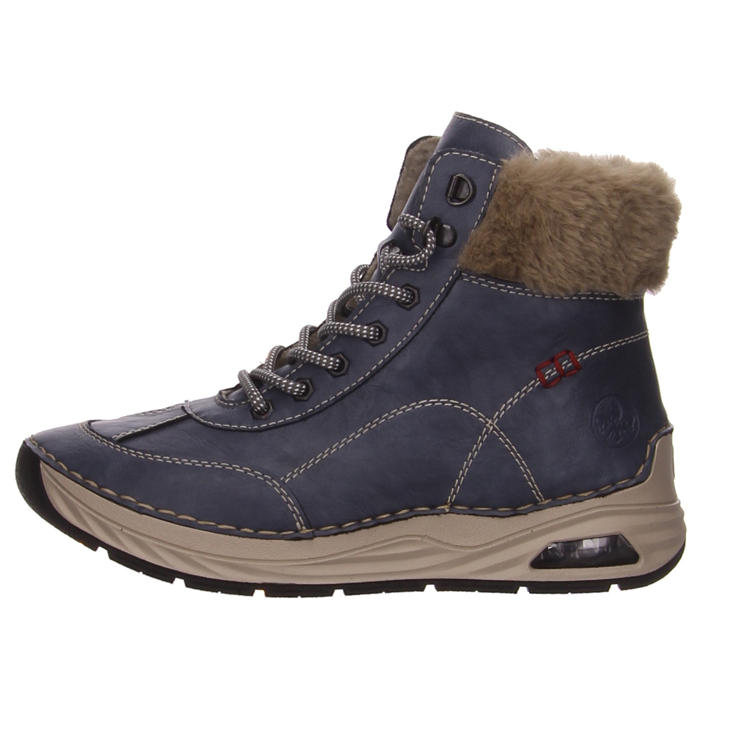 Rieker Knöchelschuh blau Rieker Schnürschuhe 44530-14