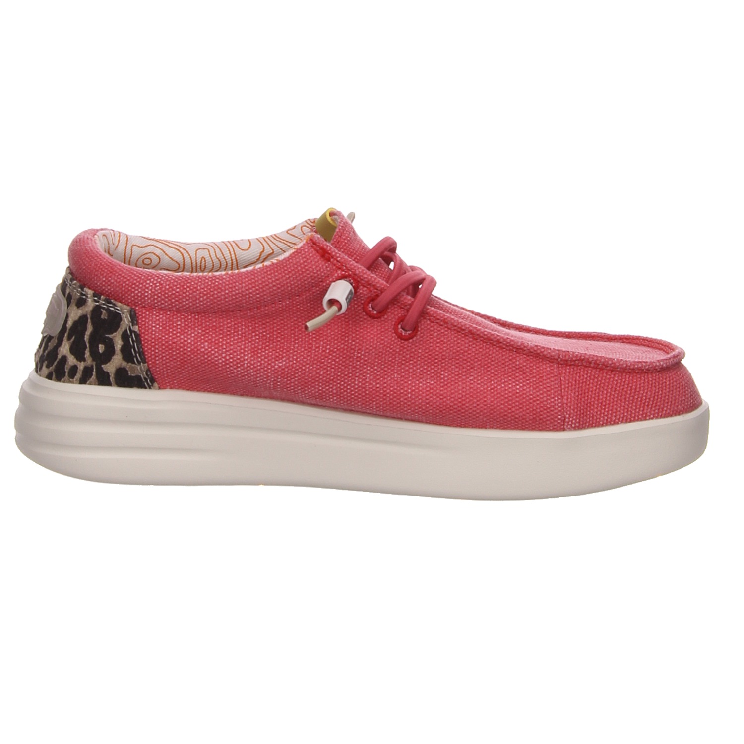 Fusion Slipper rot Fusion Schnürschuhe Lily washed canvas scarlet