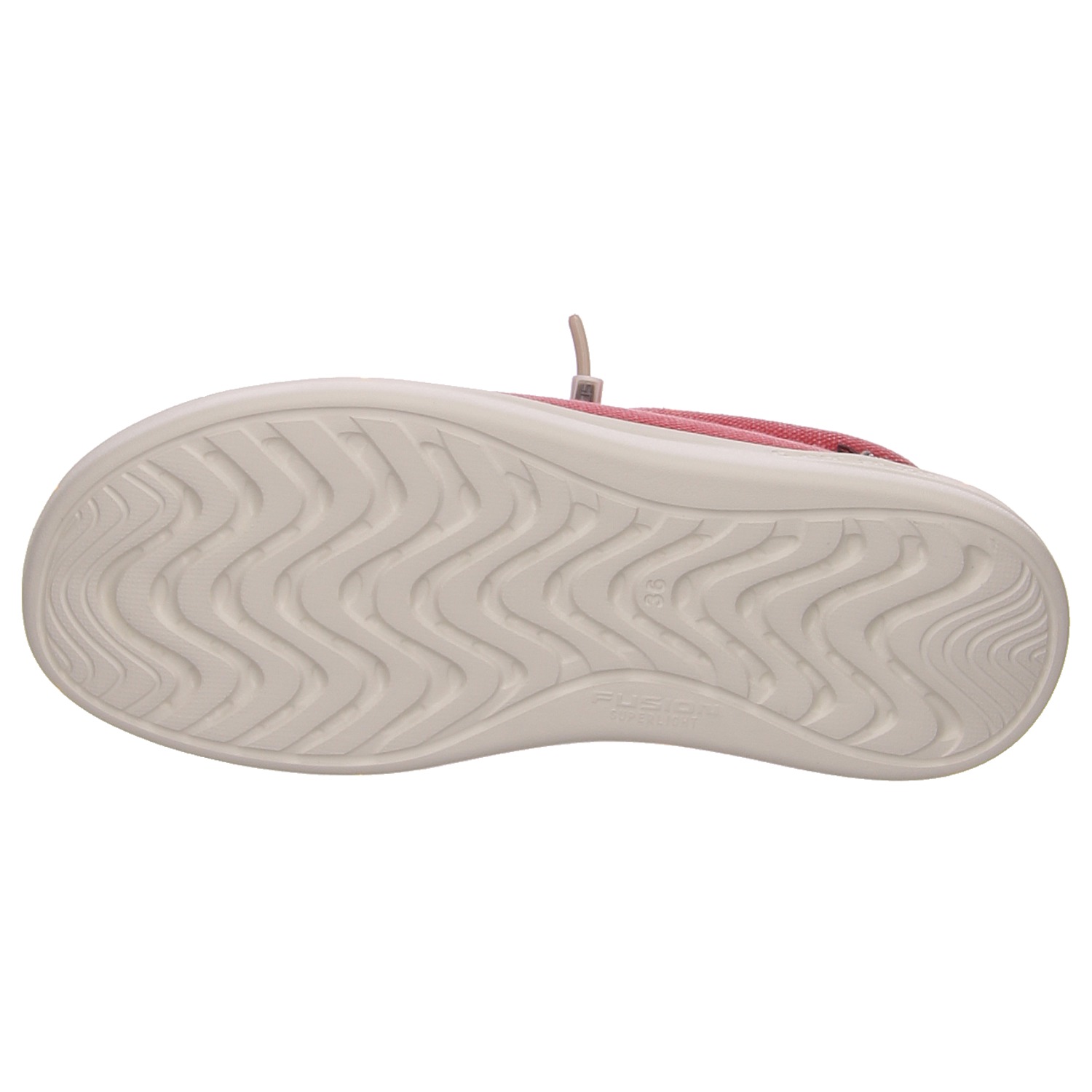 Fusion Slipper rot Fusion Schnürschuhe Lily washed canvas scarlet