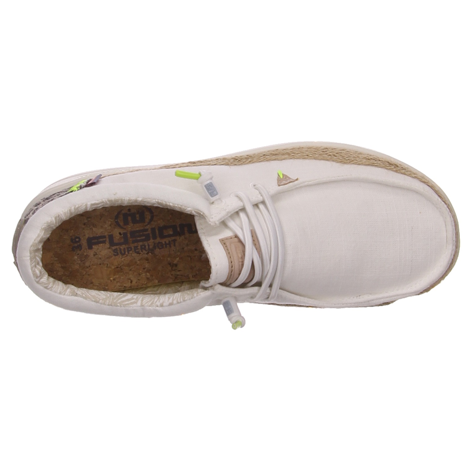 Fusion Schnürschuhe Lily linen white