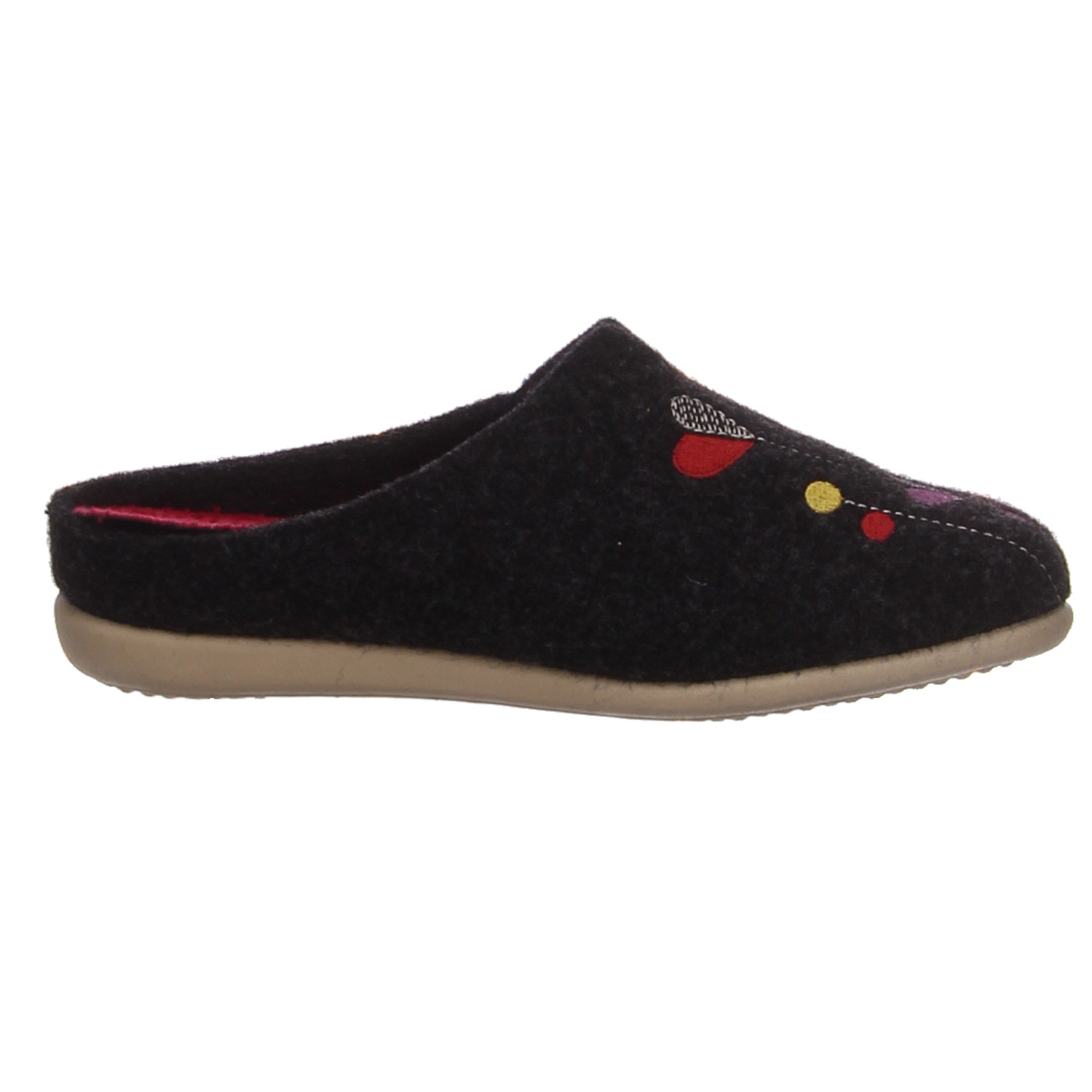 Scandi Hausschuhe 209-0143 sw/rot