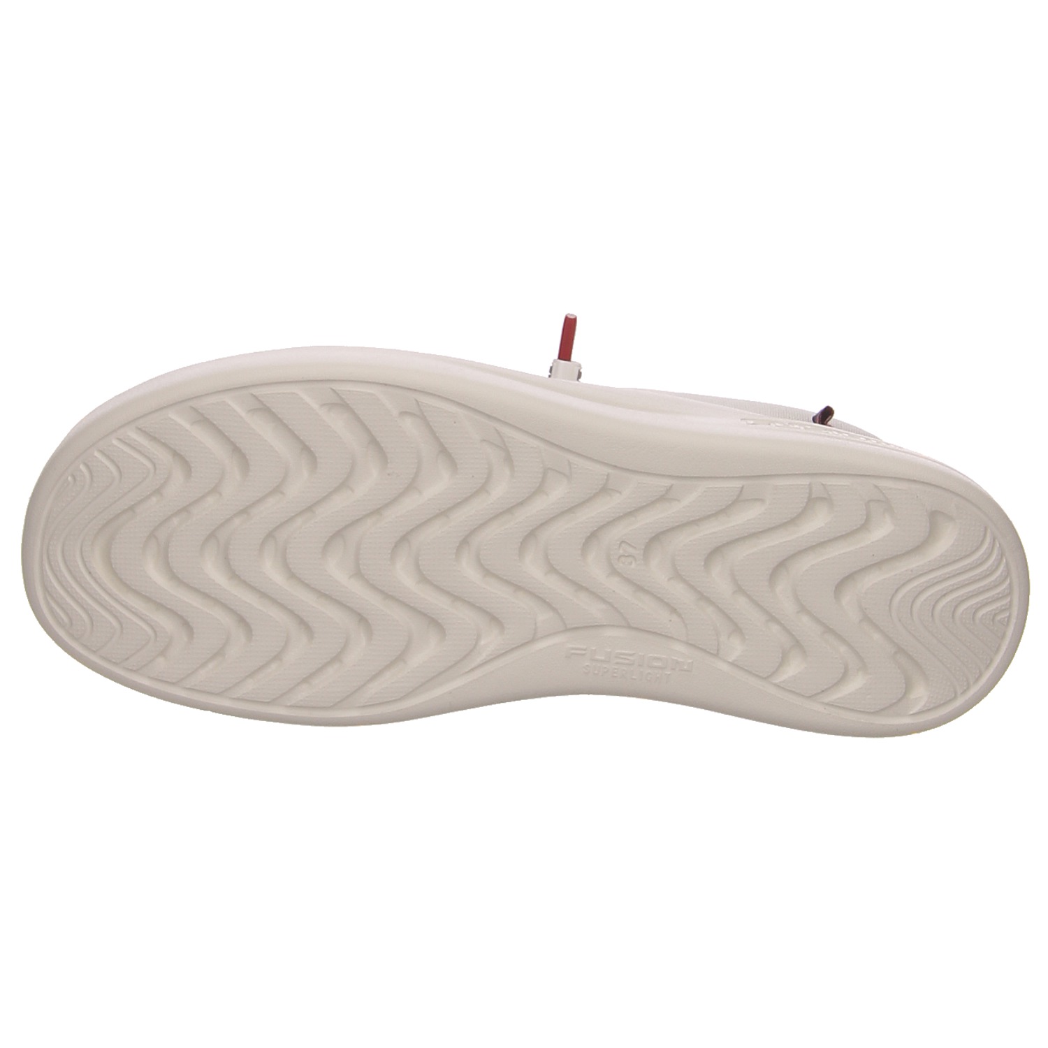 Fusion Schnürschuhe Lily washed canvas white strip