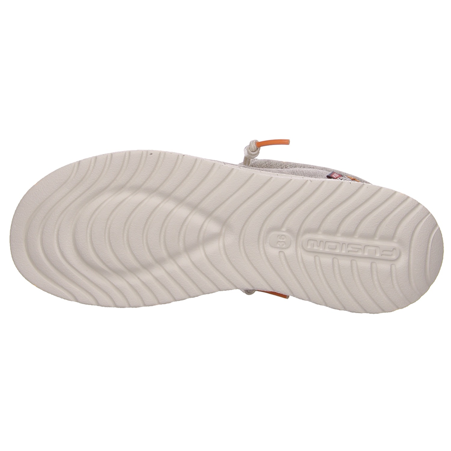 Fusion Schnürschuhe Emma fine canvas beige