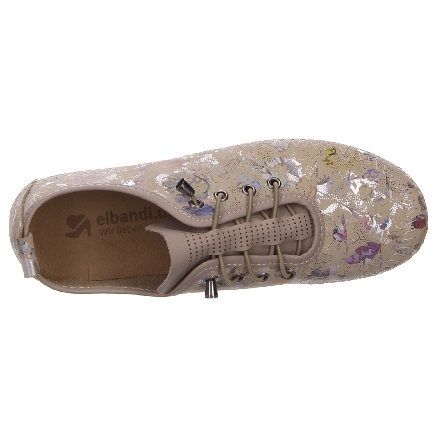 elbandi Slipper 4001654 beige flowered