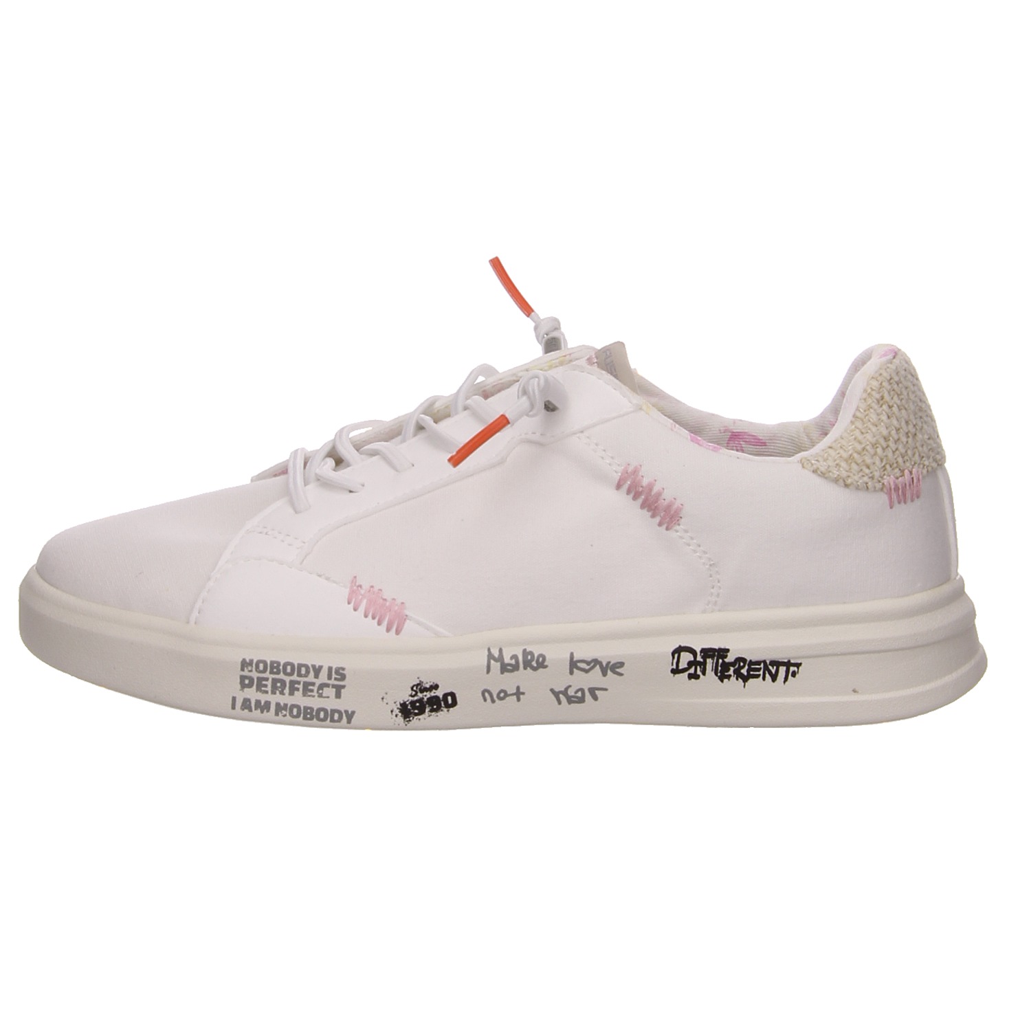 Fusion Schnürschuhe Alexa washed canvas white