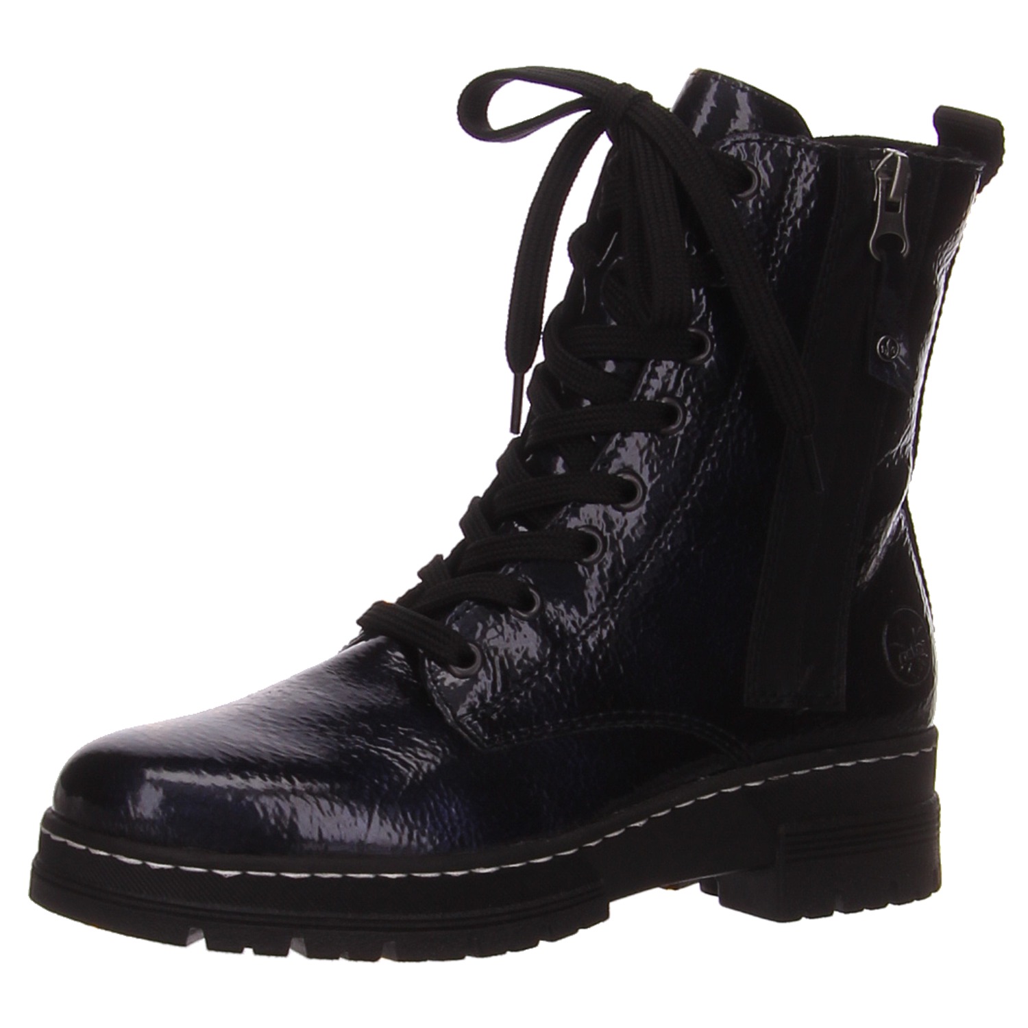 Rieker Schnürstiefel d. blau Rieker Damenschuhe 73821-14