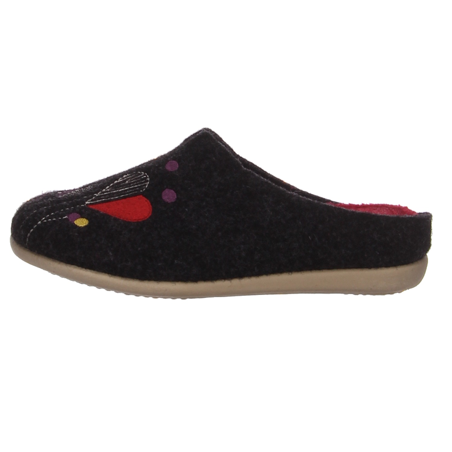 Scandi Hausschuhe 209-0143 sw/rot