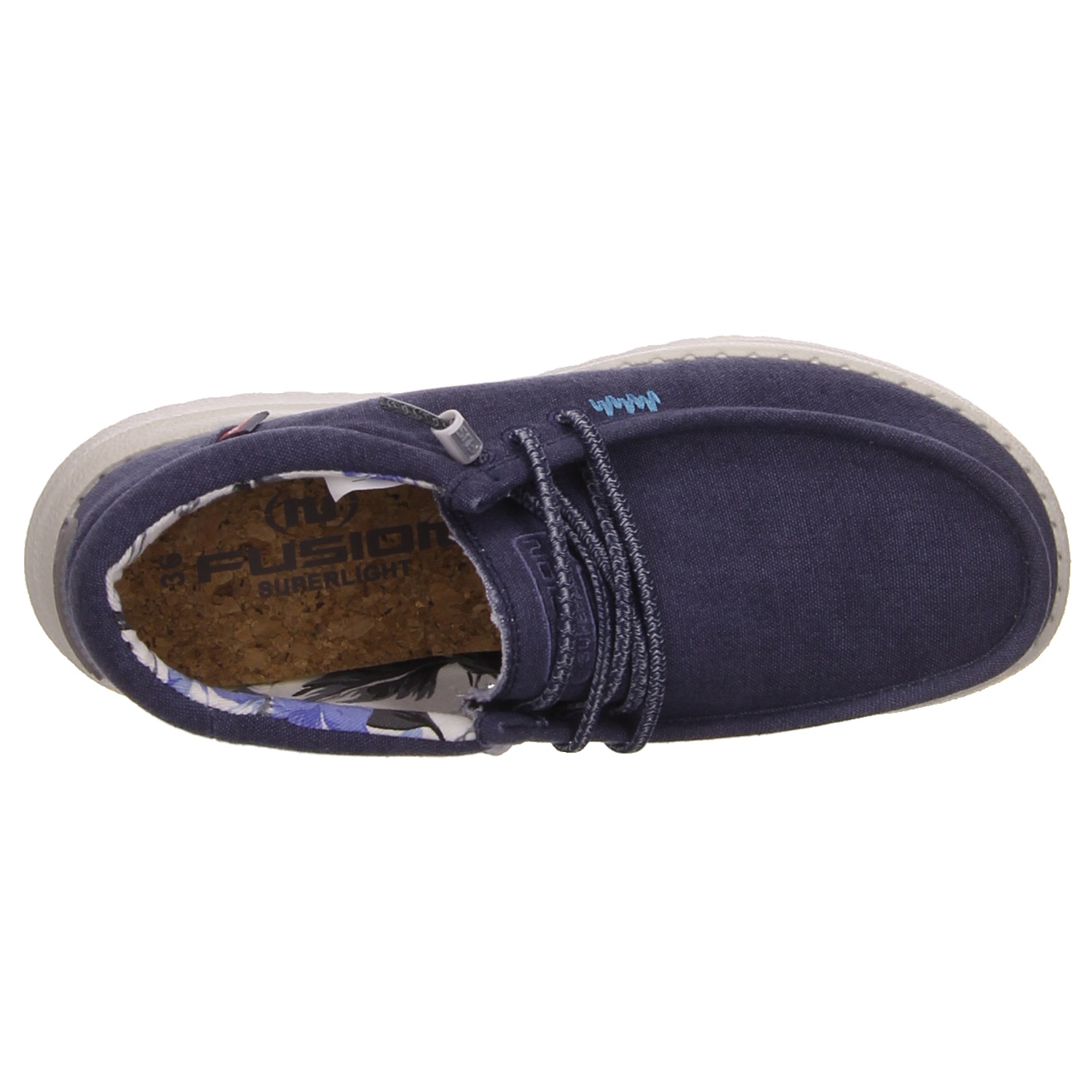Fusion Slipper blau Fusion Schnürschuhe Emma navy