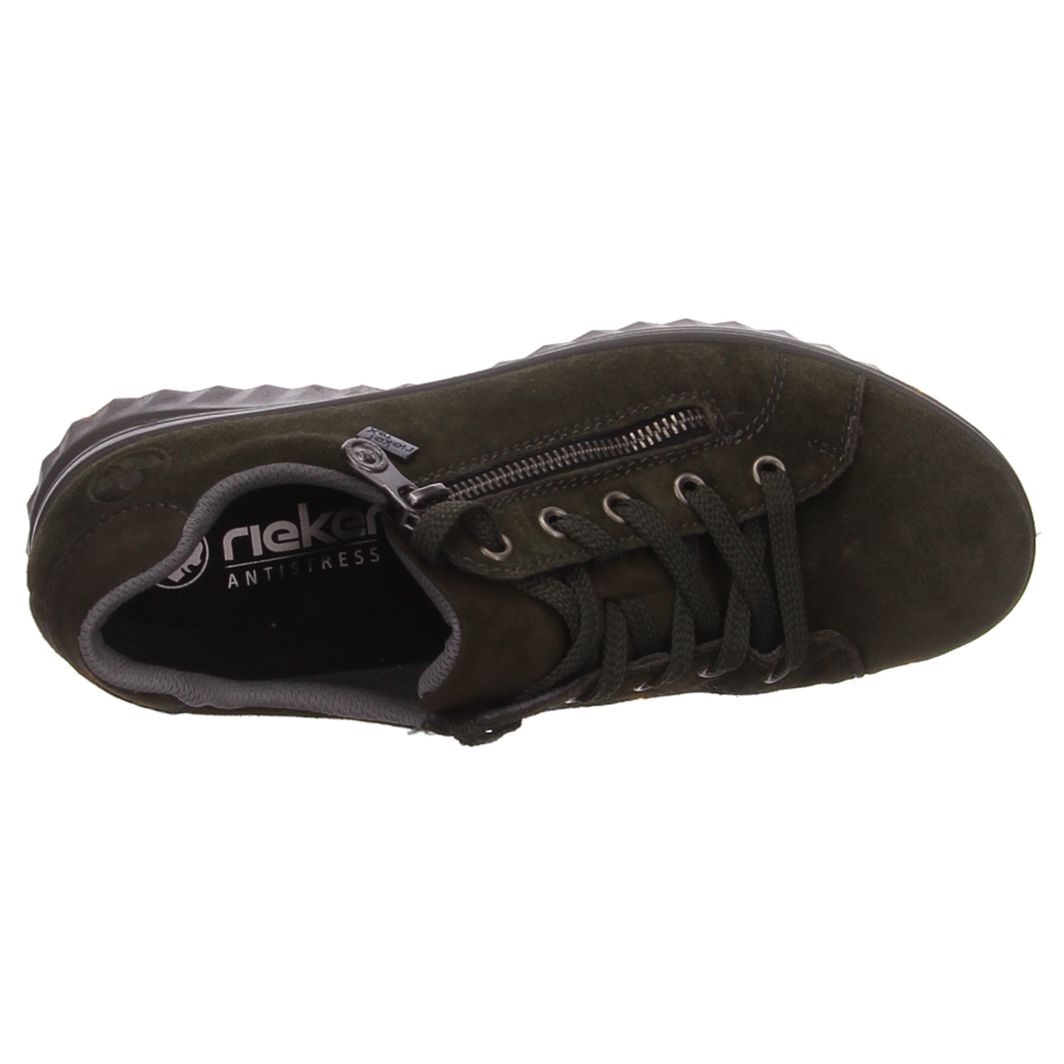 Rieker Schnürhalbschuh oliv Rieker Schnürschuhe 59000-54