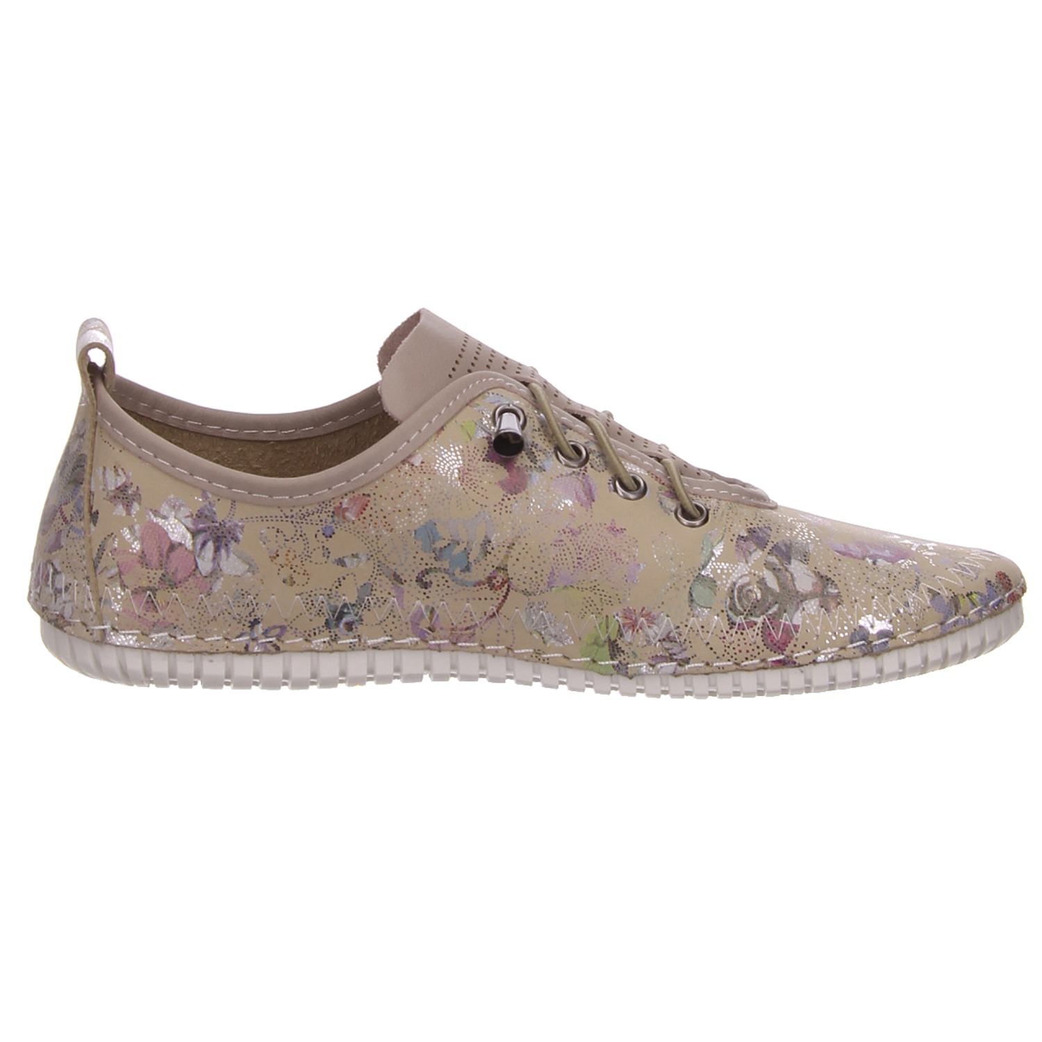 elbandi Slipper 4001654 beige flowered