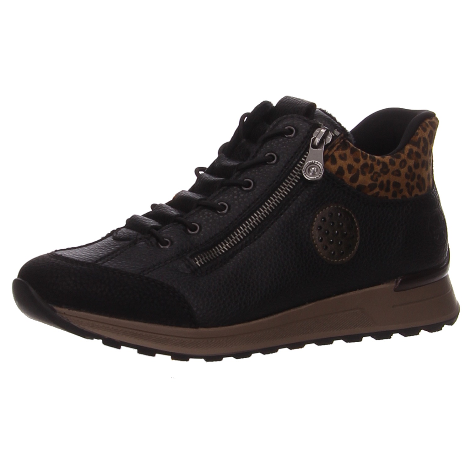 Rieker Schnürhalbschuh schwarz Rieker Damenschuhe N1457-00